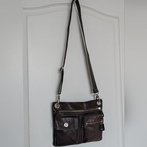 Leather crossbody bag from Roots